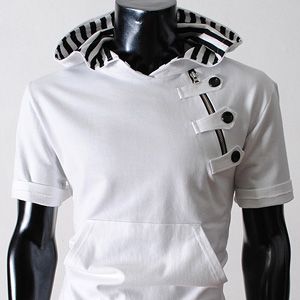 blusa capuz stripe hood - HAH-WHITE - branca